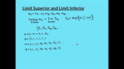 Definition of Limit Superior and Limit Inferior